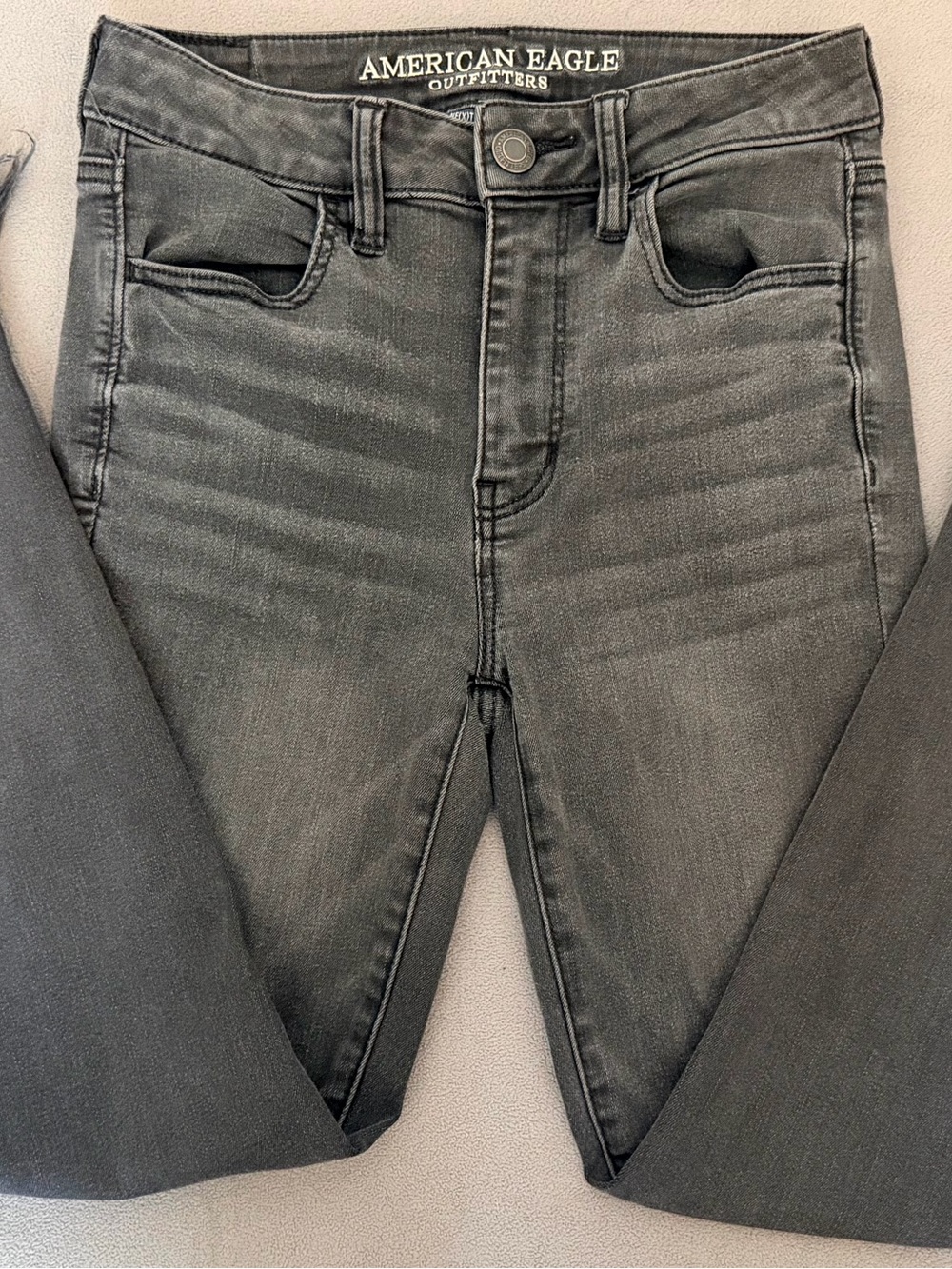 American Eagle Outfitters - High Rise Jegging Crop Jeans - Black - 6 Long